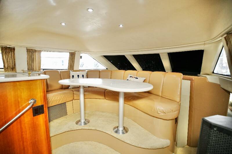 50ft Dominator Sport Sedan Yacht Rental Miami 🚤 | Luxury Charter 3 %Miami Yacht Rentals%