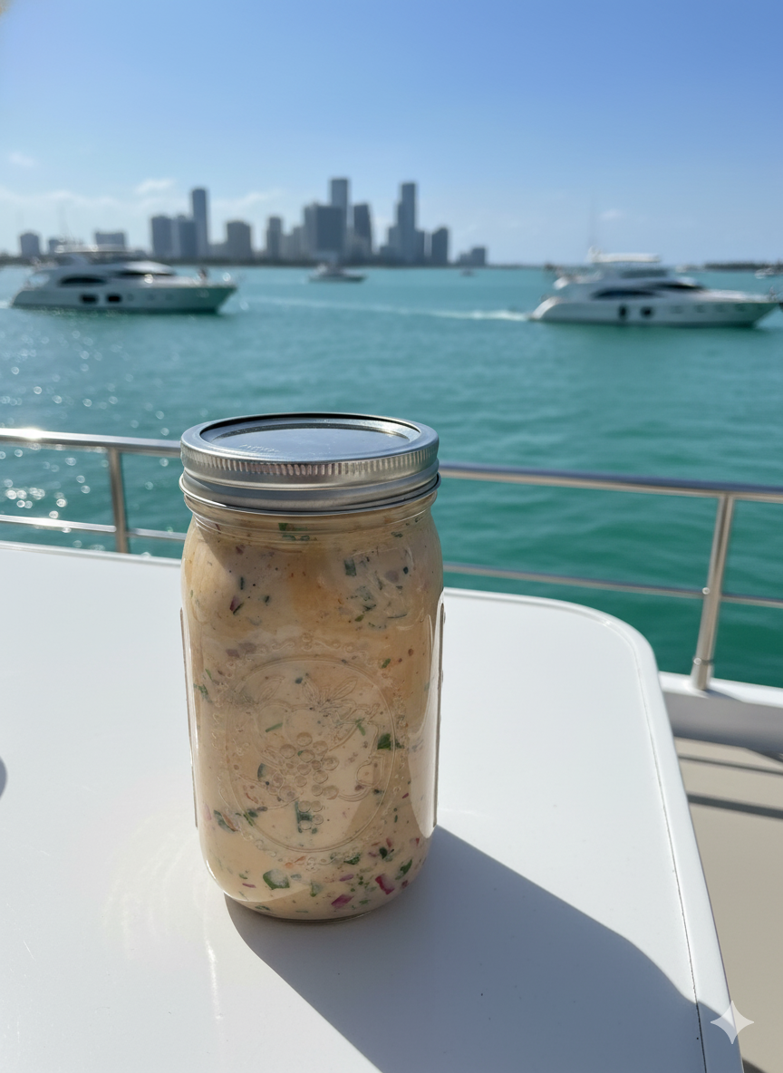 Ceviche on Miami yacht