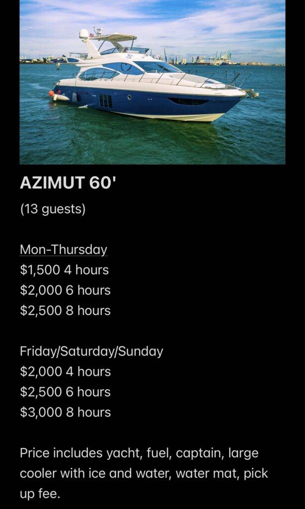 60ft Azimut Alquiler de yates de lujo | Miami River 🌴 5 %MAlquiler de yates en Miami%