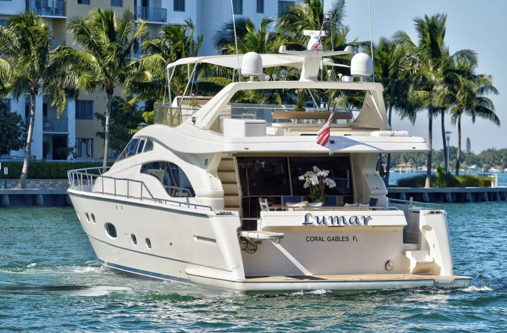 75ft Ferretti "Lumar" – Luxury Yacht Charter Experience | Miami River 27 %Miami Yacht Rentals%