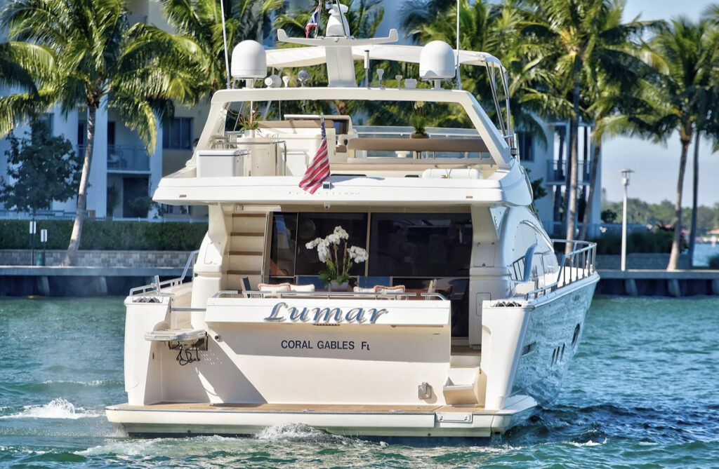 75ft Ferretti "Lumar" – Luxury Yacht Charter Experience | Miami River 33 %Miami Yacht Rentals%
