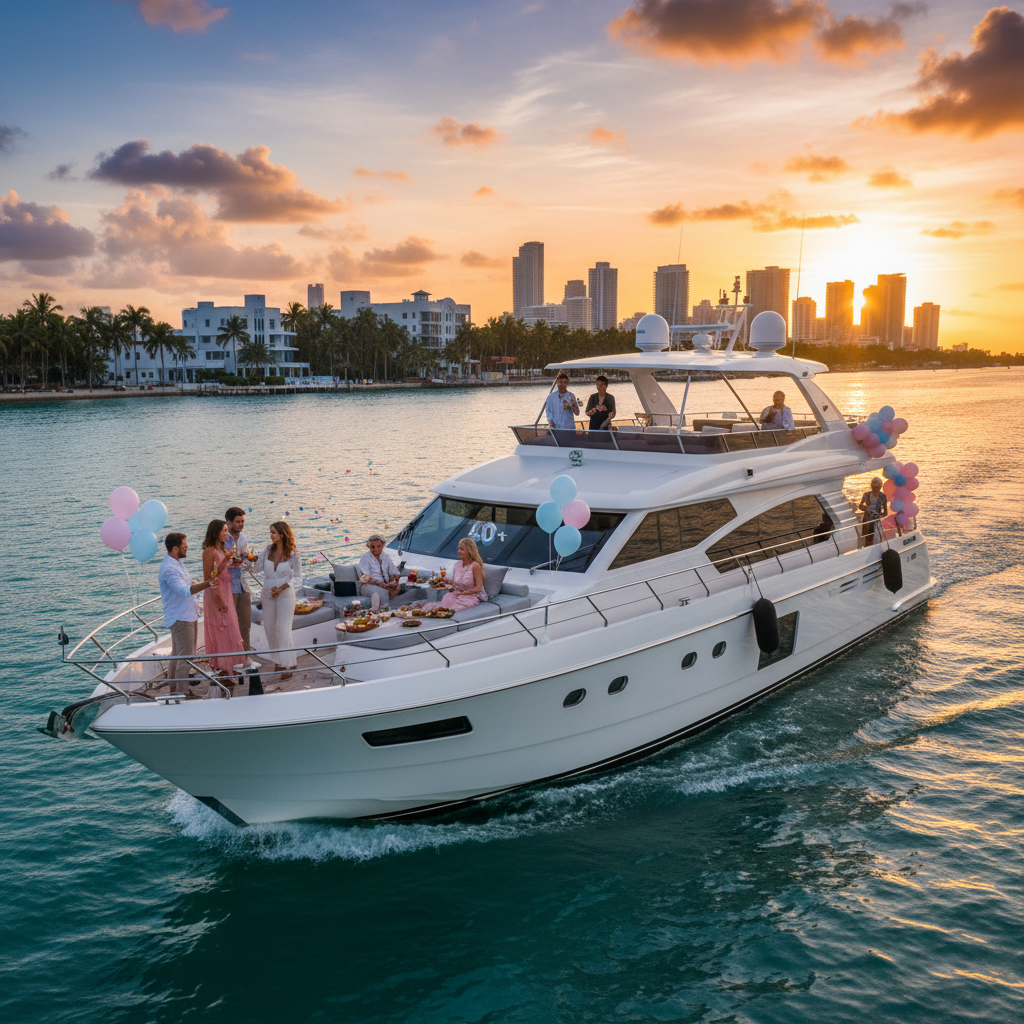Birthday yacht in Miami — packages by age group
