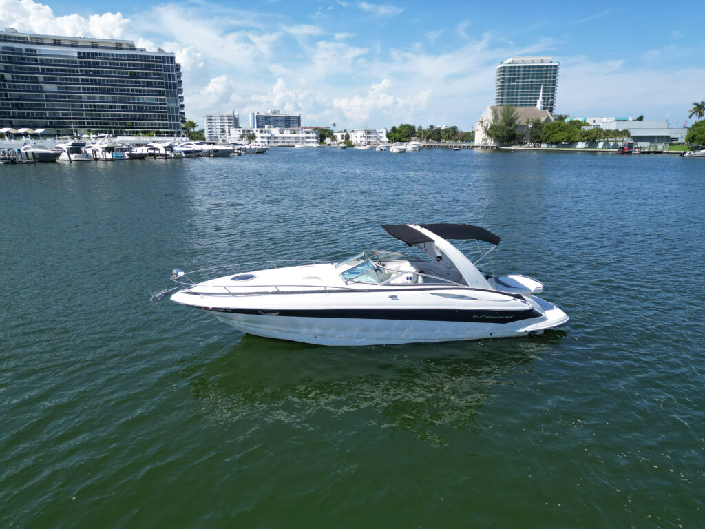 33ft Crownline “Estelita” Yacht Charter from Aquasol on Indian Creek, Miami Beach 12 %Miami Yacht Rentals%