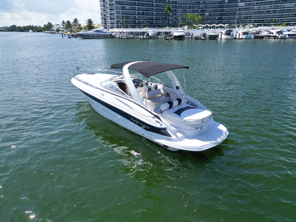 33ft Crownline “Estelita” Yacht Charter from Aquasol on Indian Creek, Miami Beach 7 %Miami Yacht Rentals%