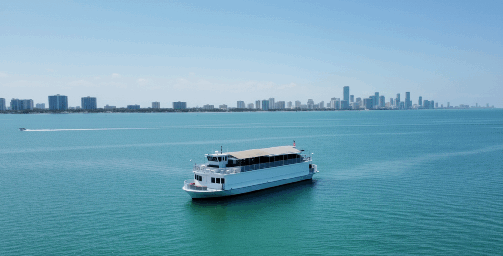 Opulento Mini Cruise - Lugar en yate para grandes eventos en Aventura 🎵 1 %MAlquiler de yates en Miami%