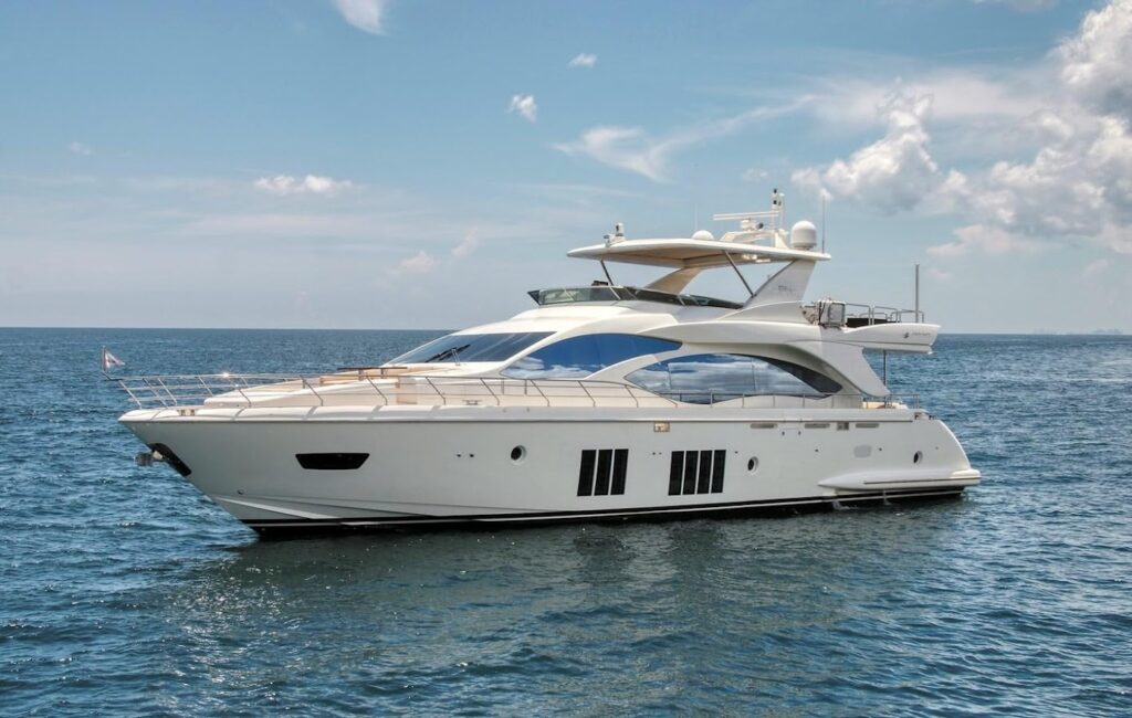 84ft Azimut “Our Time” Mega Yacht Charter from Marina Palms 24 %Miami Yacht Rentals%