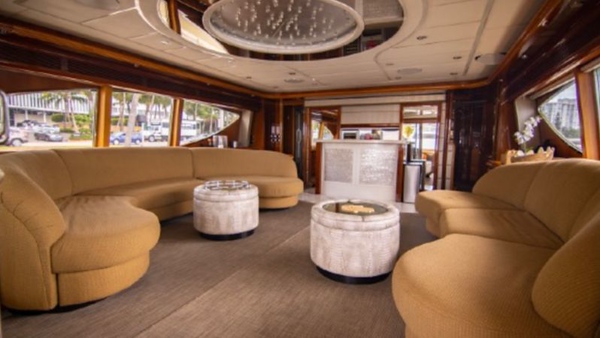 124ft Broward “Ocean Drive” Luxury Mega Yacht Charter | Miami Beach 🌊 12 %Miami Yacht Rentals%