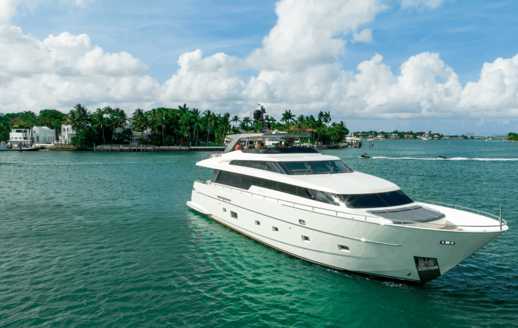 Miami Beach Luxury Awaits 97ft San Lorenzo Mega Yacht Charter by Miami Yacht Connect