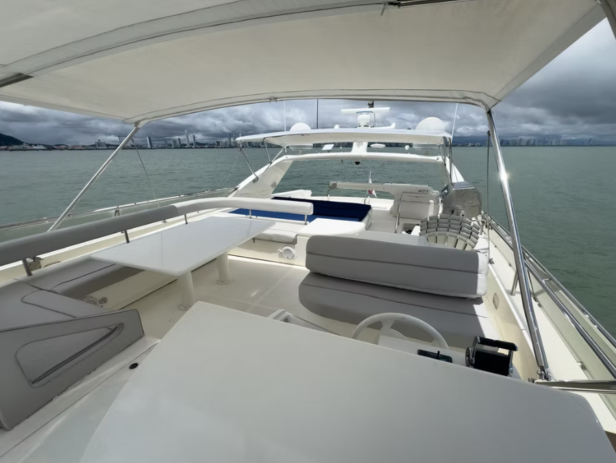 80ft Ferretti Luxury Yacht Panama 💎 | Alquiler privado VIP 17 Reserve un alquiler de yates de lujo en Panamá con Feeling Yachty - charters privados, catamaranes y excursiones por las islas de San Blas y la Bahía de Panamá. Todo incluido, precios transparentes.