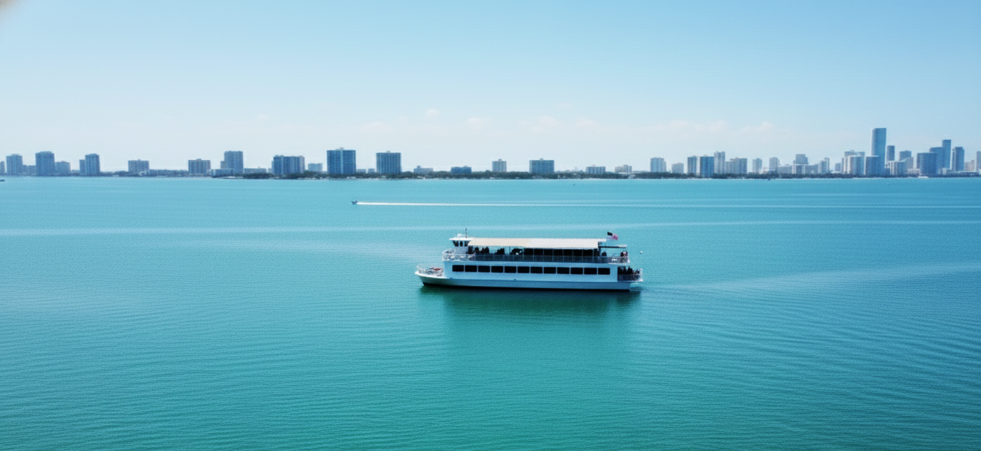 Opus Miami yacht rentals outside boat view underway
