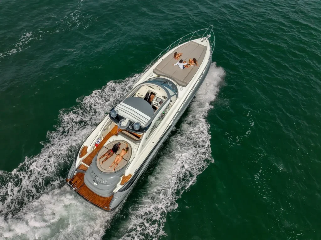 ✨Frenchy —60ft' Sunseeker Yacht Charter (Miami River) | Free Hour 5 %Miami Yacht Rentals%