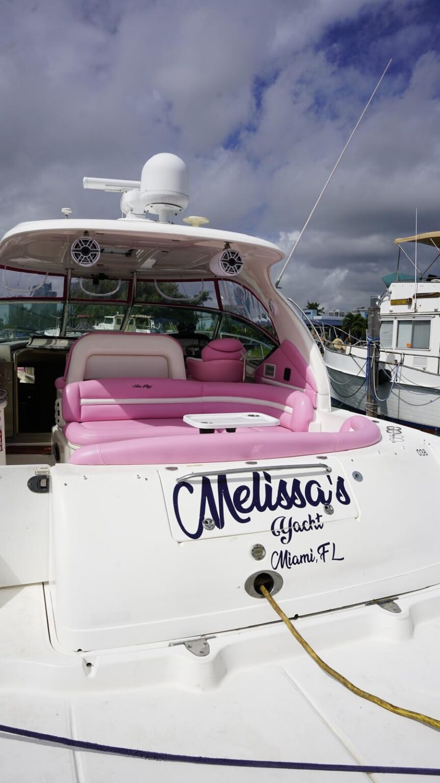 45ft Melissa Pink cheap Miami yacht rental