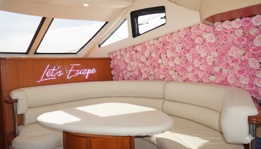 Silverton 50 ft Pink Escape Yacht — Regal Marina (Miami River) • Pink Yacht Charter 12 %Miami Yacht Rentals%