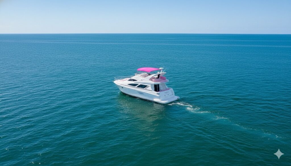 Silverton 50 ft Pink Escape Yacht — Regal Marina (Miami River) • Pink Yacht Charter 11 %Miami Yacht Rentals%