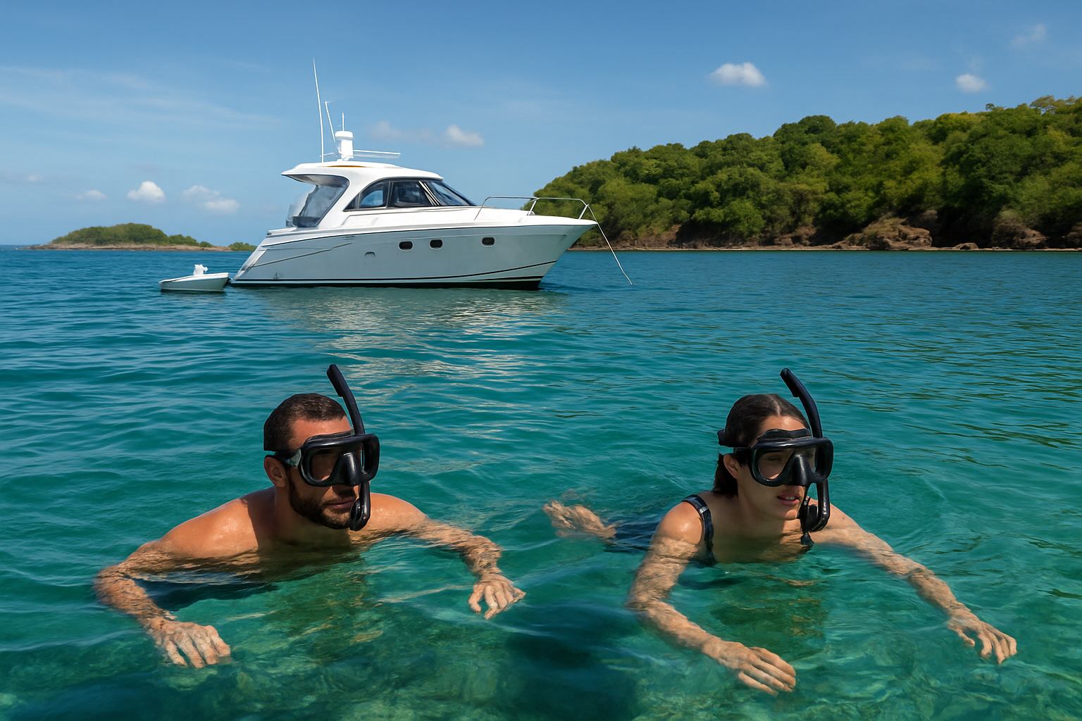 Anchoring, Snorkeling & On-Island Activities