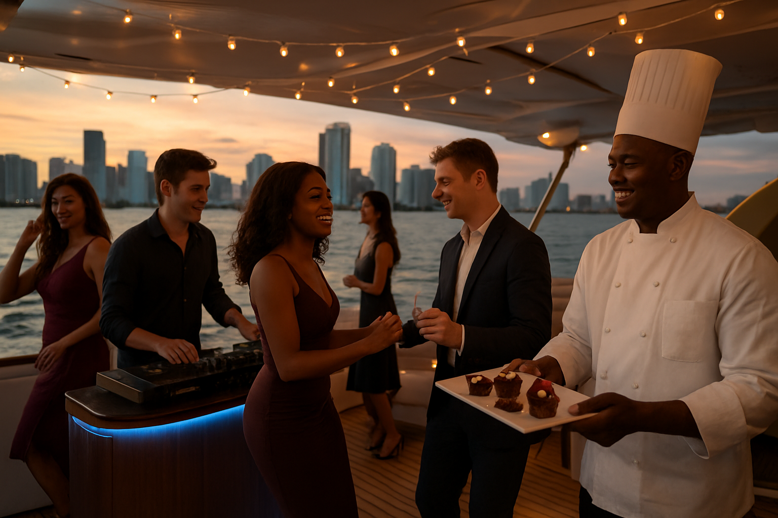 Entertainment, catering, and guest flow