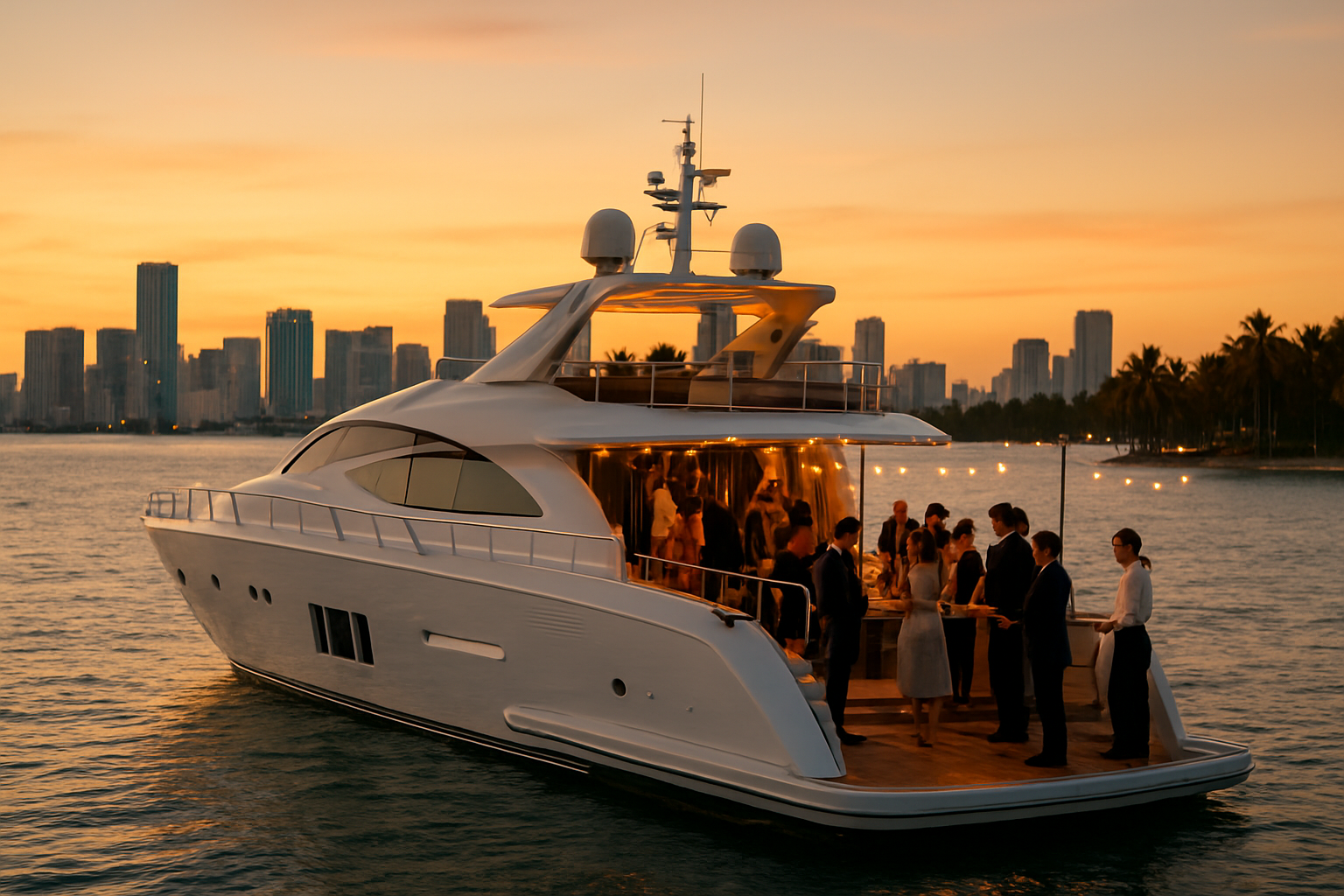 Best Yacht Size for a Party in Miami 3 Large and Superyacht Options: 70+ ft — Events, weddings, VIP parties